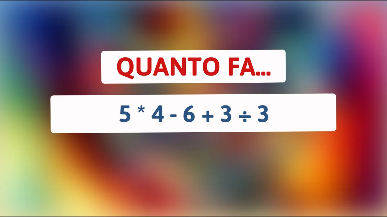 Il rompicapo matematico che solo il 2% delle persone riesce a risolvere! Riuscirai a trovare la soluzione corretta?"