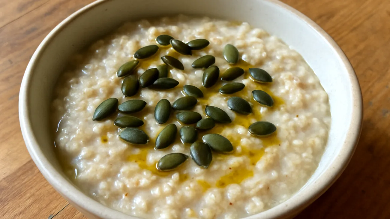 Porridge di avena con semi di zucca e olio di argan"