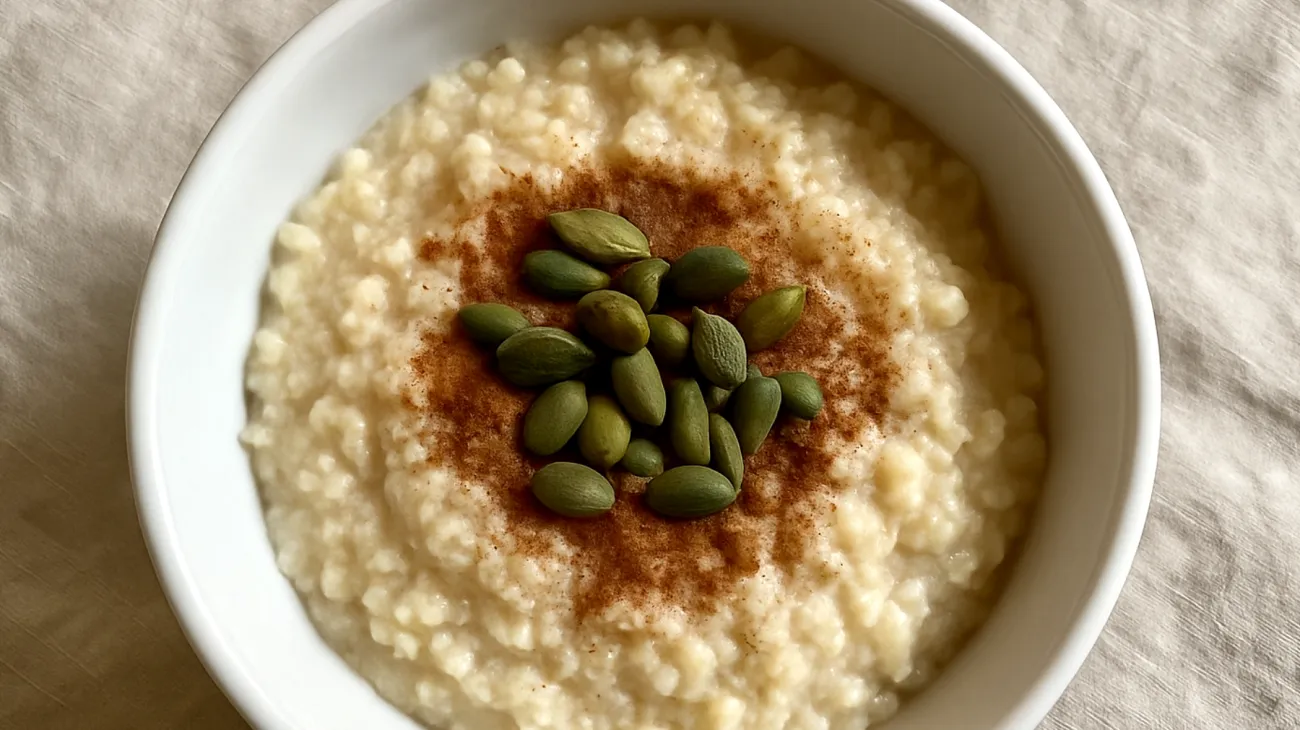 Porridge di miglio con semi di zucca e cannella"