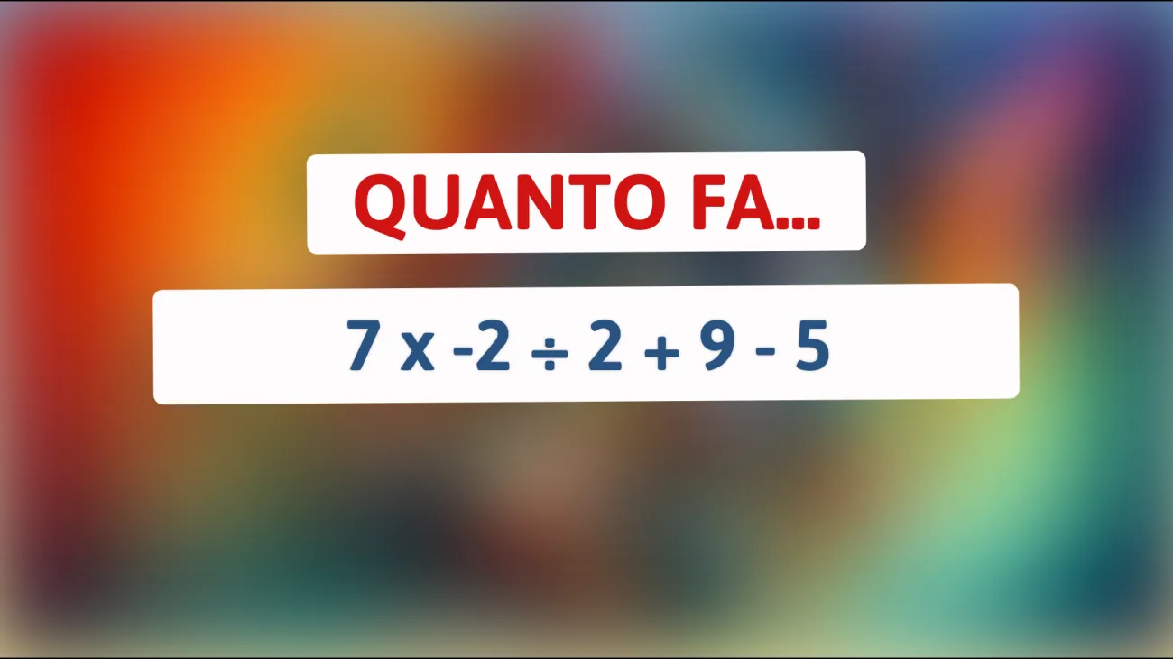Solo i geni possono risolvere questo indovinello matematico! Metti alla prova il tuo cervello e scopri la risposta!"